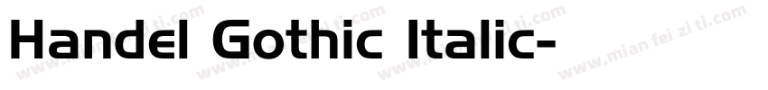 Handel Gothic Italic字体转换
